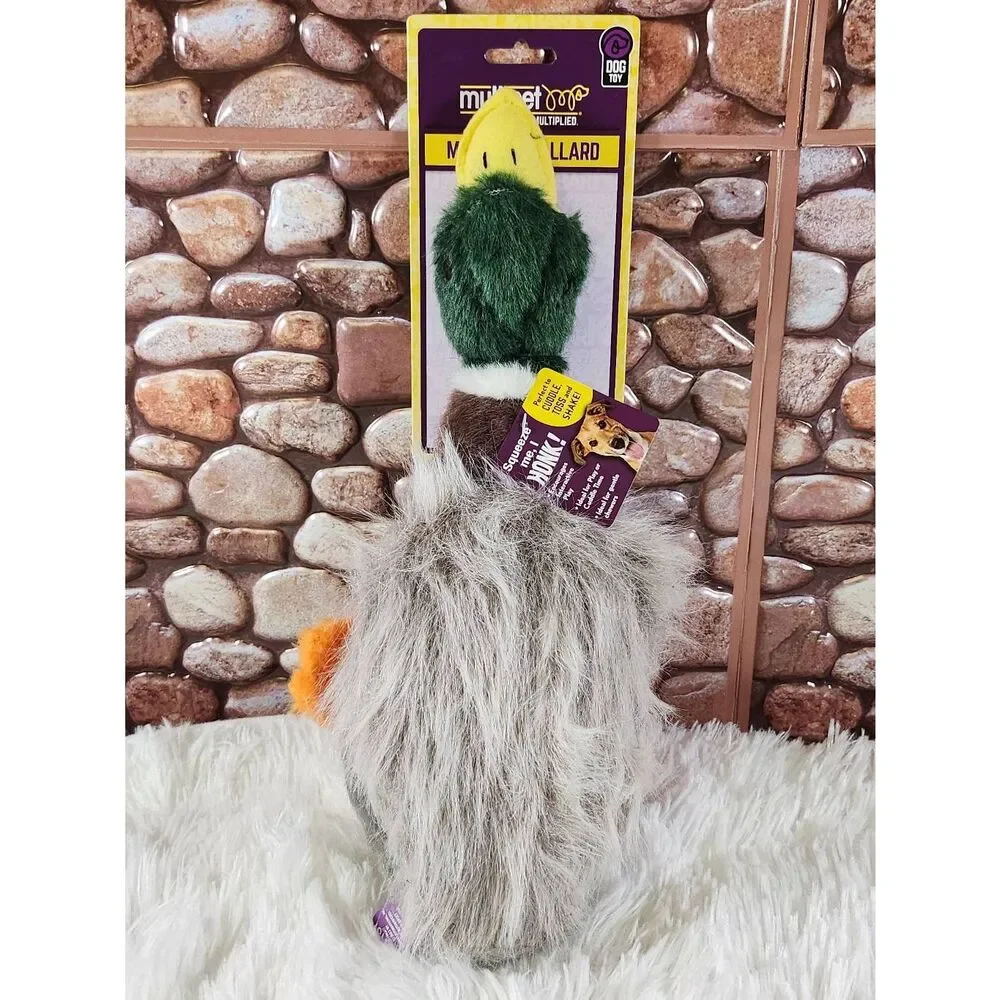 Multipet Migrator Stuffed Honking Mallard Dog Toy - Brown - 16